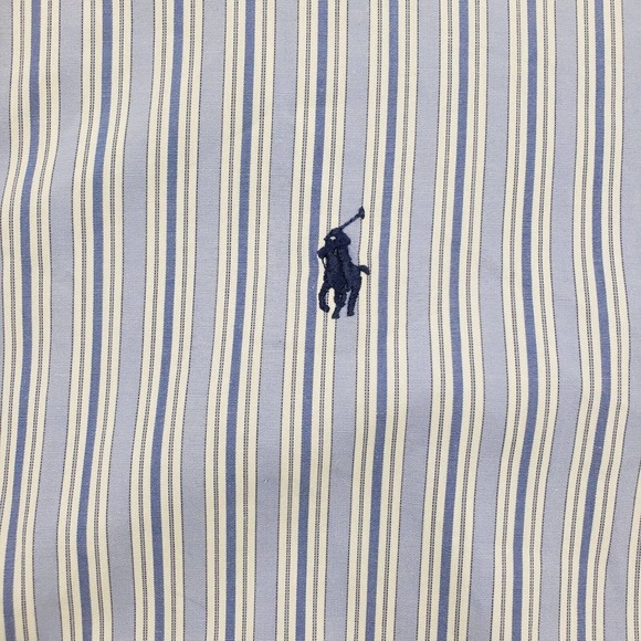 Ralph Lauren Shirt Mens 16.5 34/35 Blue Button Down Classiccore Yarmouth - Picture 10 of 16